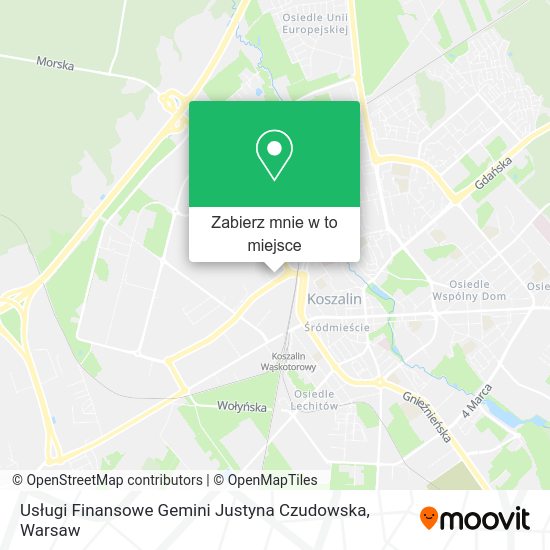 Mapa Usługi Finansowe Gemini Justyna Czudowska