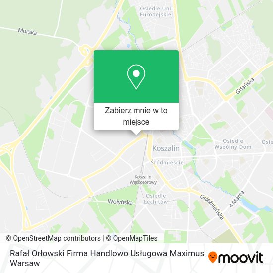 Mapa Rafał Orłowski Firma Handlowo Usługowa Maximus