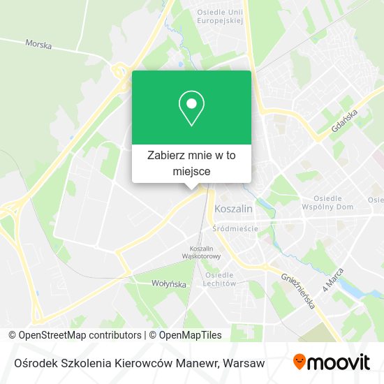 Mapa Ośrodek Szkolenia Kierowców Manewr