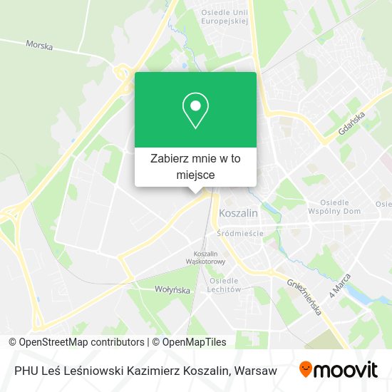 Mapa PHU Leś Leśniowski Kazimierz Koszalin