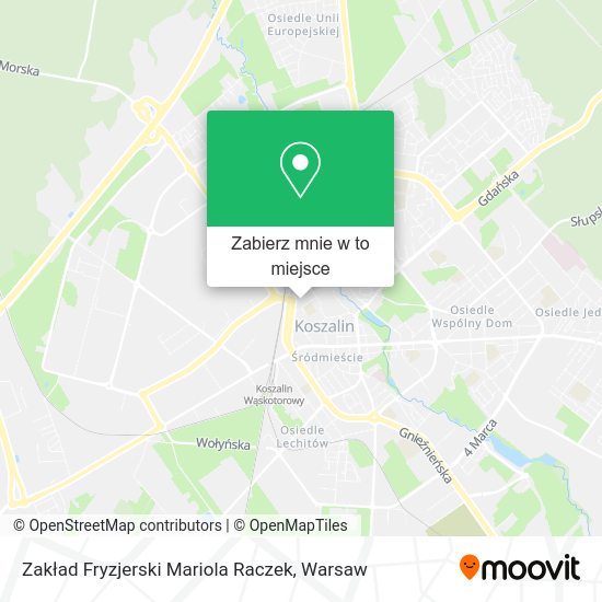 Mapa Zakład Fryzjerski Mariola Raczek