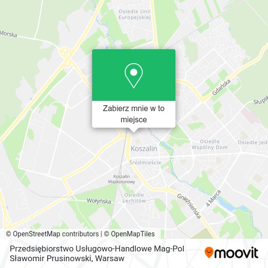 Mapa Przedsiębiorstwo Usługowo-Handlowe Mag-Pol Sławomir Prusinowski