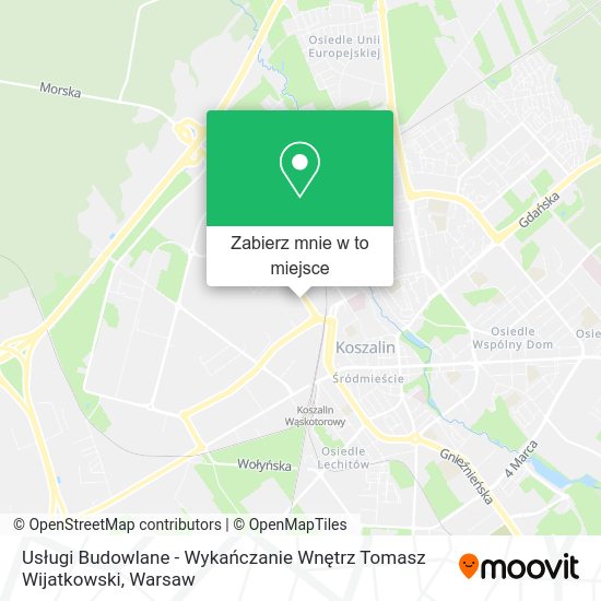 Mapa Usługi Budowlane - Wykańczanie Wnętrz Tomasz Wijatkowski