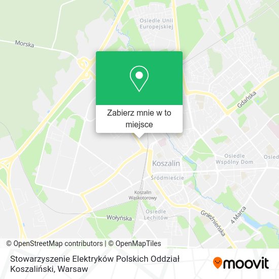 Mapa Stowarzyszenie Elektryków Polskich Oddział Koszaliński