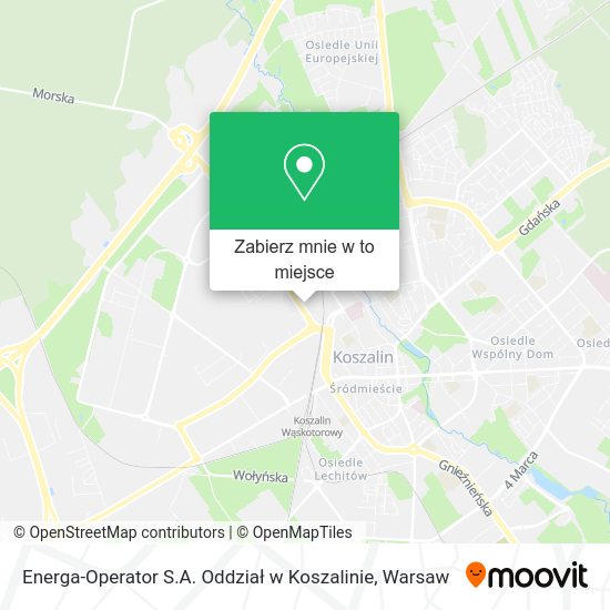 Mapa Energa-Operator S.A. Oddział w Koszalinie