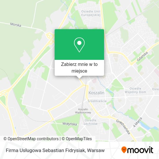 Mapa Firma Usługowa Sebastian Fidrysiak