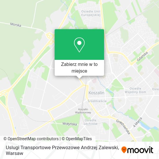 Mapa Uslugi Transportowe Przewozowe Andrzej Zalewski