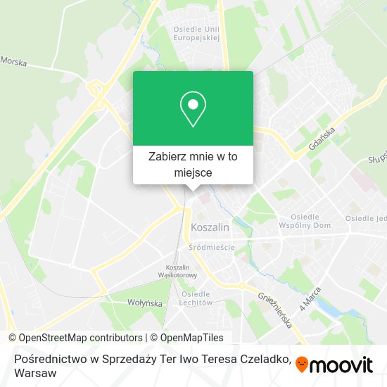 Mapa Pośrednictwo w Sprzedaży Ter Iwo Teresa Czeladko