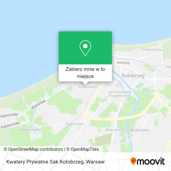 Mapa Kwatery Prywatne Sak Kołobrzeg