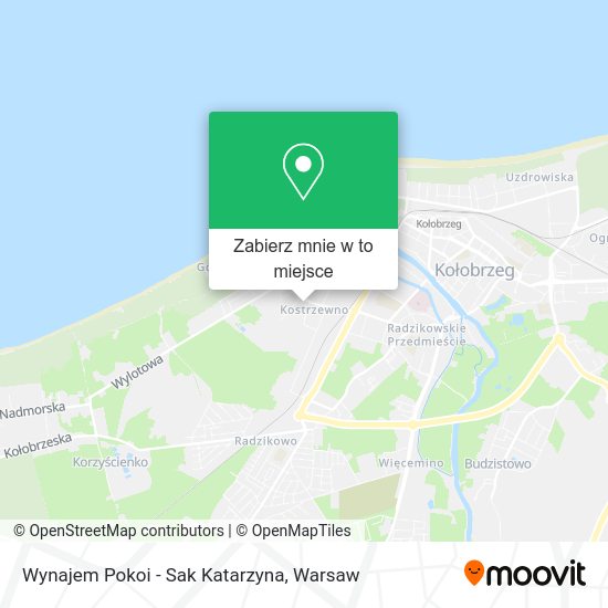 Mapa Wynajem Pokoi - Sak Katarzyna