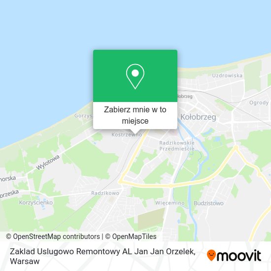 Mapa Zaklad Uslugowo Remontowy AL Jan Jan Orzelek