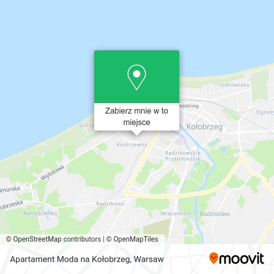 Mapa Apartament Moda na Kołobrzeg