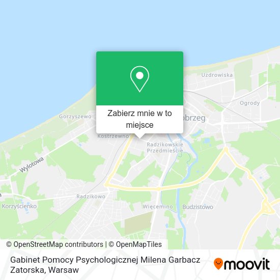 Mapa Gabinet Pomocy Psychologicznej Milena Garbacz Zatorska