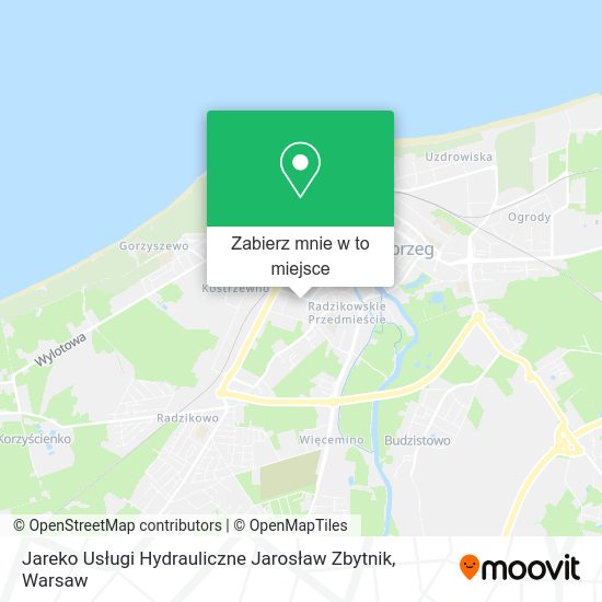 Mapa Jareko Usługi Hydrauliczne Jarosław Zbytnik