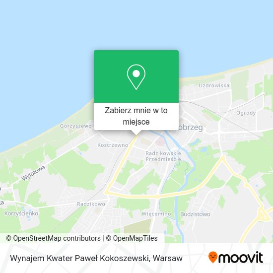 Mapa Wynajem Kwater Paweł Kokoszewski