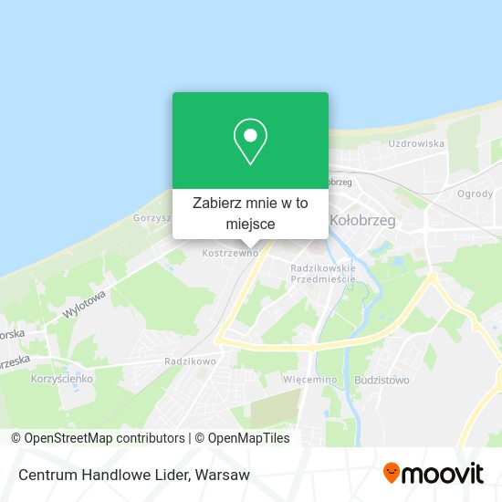Mapa Centrum Handlowe Lider
