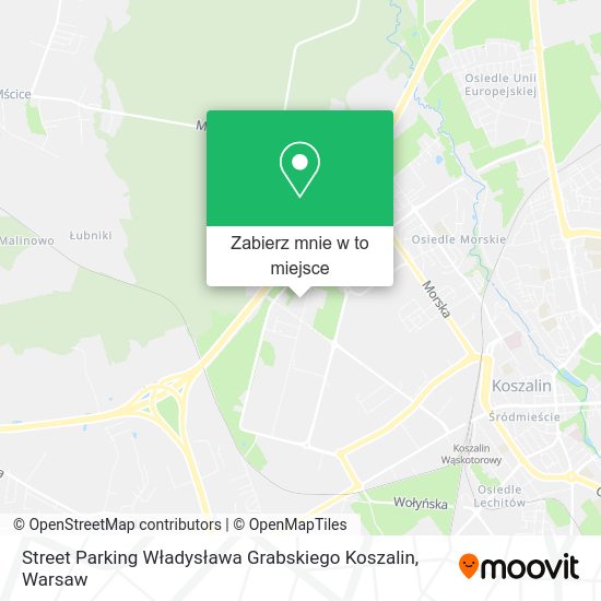 Mapa Street Parking Władysława Grabskiego Koszalin