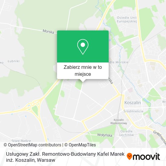 Mapa Usługowy Zakł. Remontowo-Budowlany Kafel Marek inż. Koszalin