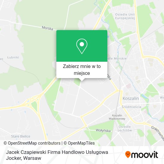 Mapa Jacek Czapiewski Firma Handlowo Usługowa Jocker