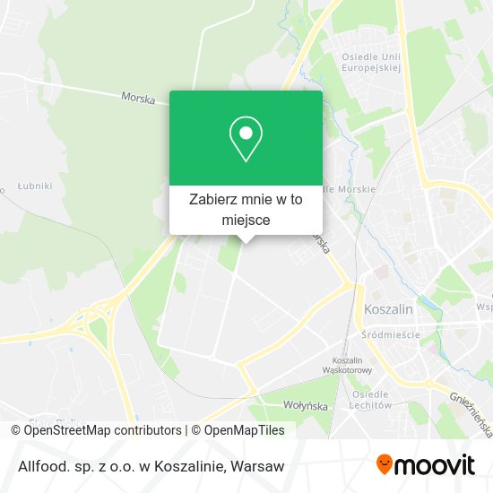 Mapa Allfood. sp. z o.o. w Koszalinie