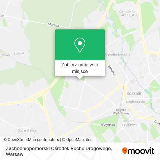 Mapa Zachodniopomorski Ośrodek Ruchu Drogowego