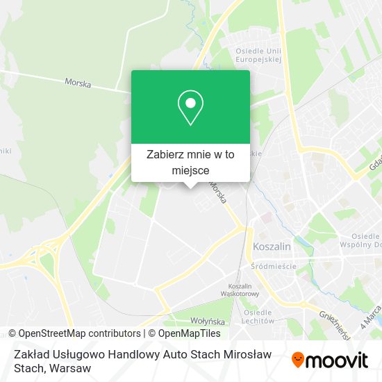 Mapa Zakład Usługowo Handlowy Auto Stach Mirosław Stach