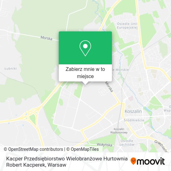 Mapa Kacper Przedsiębiorstwo Wielobranżowe Hurtownia Robert Kacperek