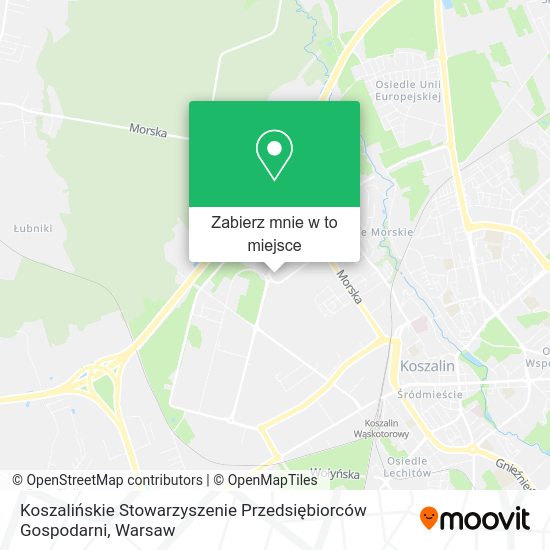 Mapa Koszalińskie Stowarzyszenie Przedsiębiorców Gospodarni