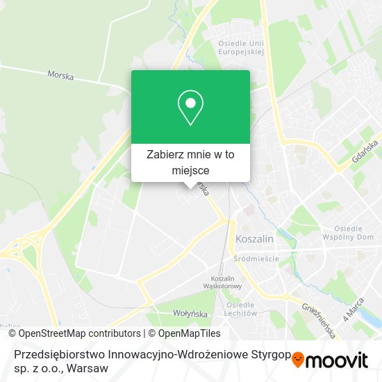 Mapa Przedsiębiorstwo Innowacyjno-Wdrożeniowe Styrgop sp. z o.o.