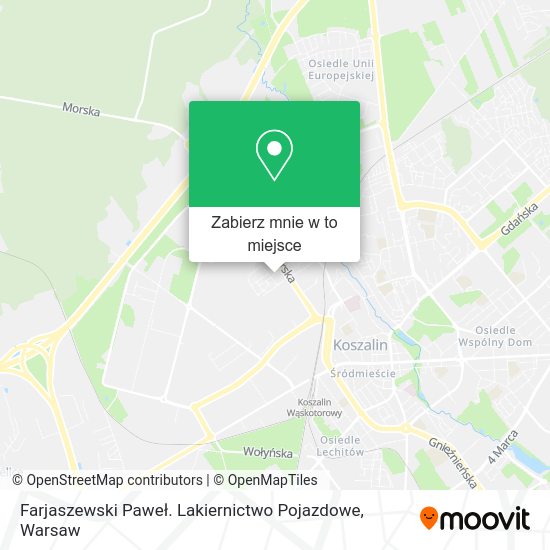 Mapa Farjaszewski Paweł. Lakiernictwo Pojazdowe