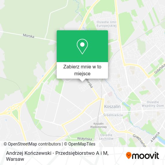 Mapa Andrzej Kończewski - Przedsiębiorstwo A i M