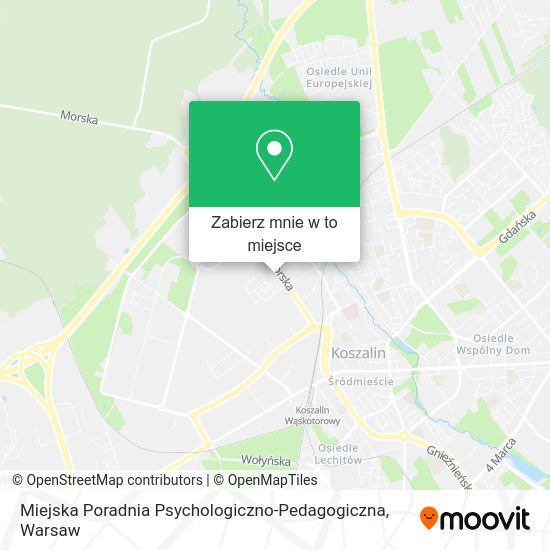 Mapa Miejska Poradnia Psychologiczno-Pedagogiczna