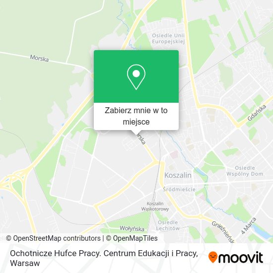 Mapa Ochotnicze Hufce Pracy. Centrum Edukacji i Pracy