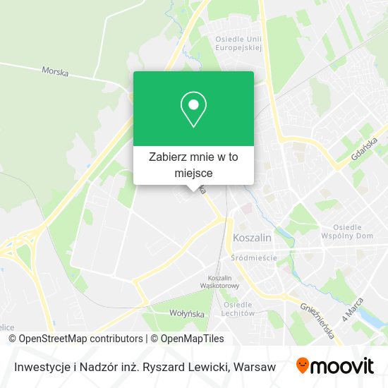 Mapa Inwestycje i Nadzór inż. Ryszard Lewicki