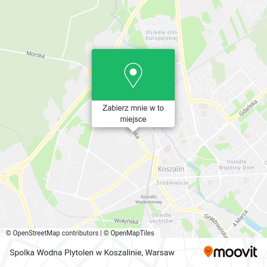 Mapa Spolka Wodna Plytolen w Koszalinie