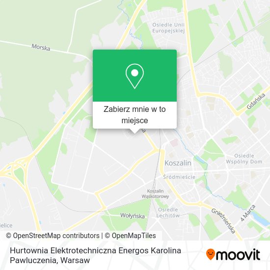 Mapa Hurtownia Elektrotechniczna Energos Karolina Pawluczenia