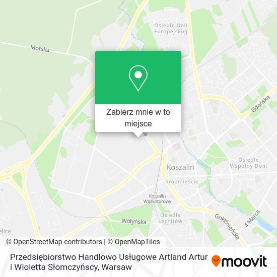 Mapa Przedsiębiorstwo Handlowo Usługowe Artland Artur i Wioletta Słomczyńscy