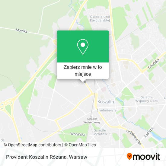 Mapa Provident Koszalin Różana