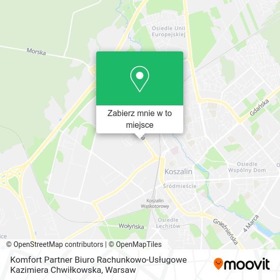 Mapa Komfort Partner Biuro Rachunkowo-Usługowe Kazimiera Chwiłkowska