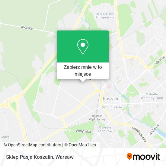 Mapa Sklep Pasja Koszalin