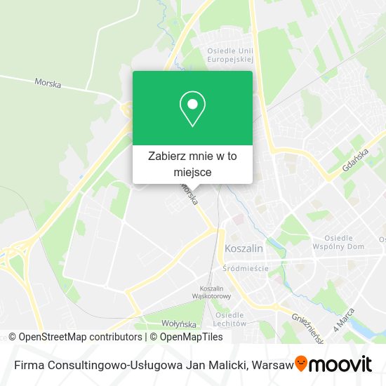 Mapa Firma Consultingowo-Usługowa Jan Malicki