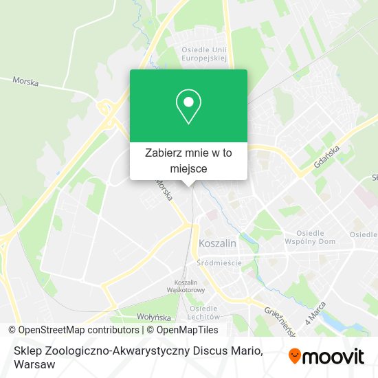 Mapa Sklep Zoologiczno-Akwarystyczny Discus Mario