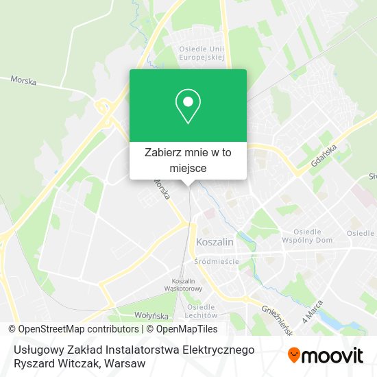 Mapa Usługowy Zakład Instalatorstwa Elektrycznego Ryszard Witczak