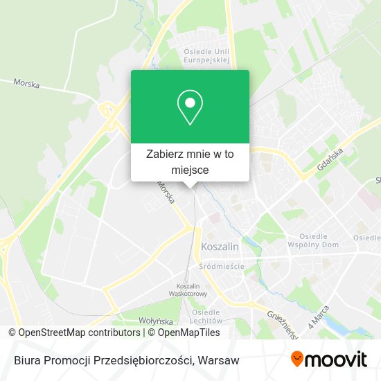 Mapa Biura Promocji Przedsiębiorczości