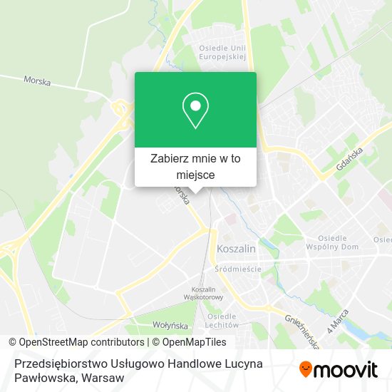 Mapa Przedsiębiorstwo Usługowo Handlowe Lucyna Pawłowska