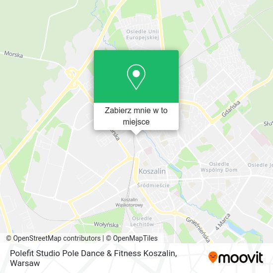 Mapa Polefit Studio Pole Dance & Fitness Koszalin