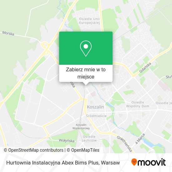 Mapa Hurtownia Instalacyjna Abex Bims Plus