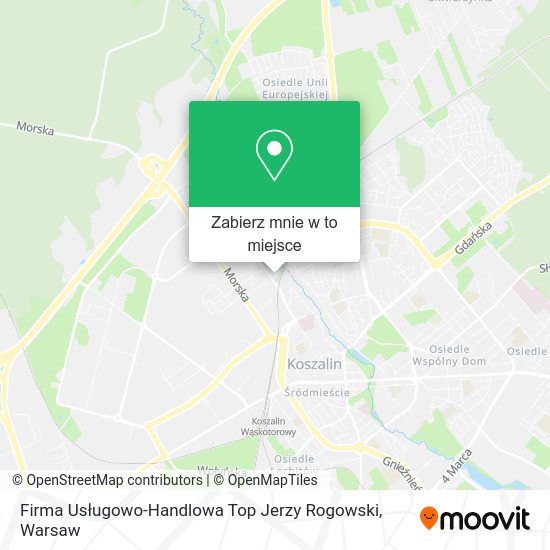 Mapa Firma Usługowo-Handlowa Top Jerzy Rogowski