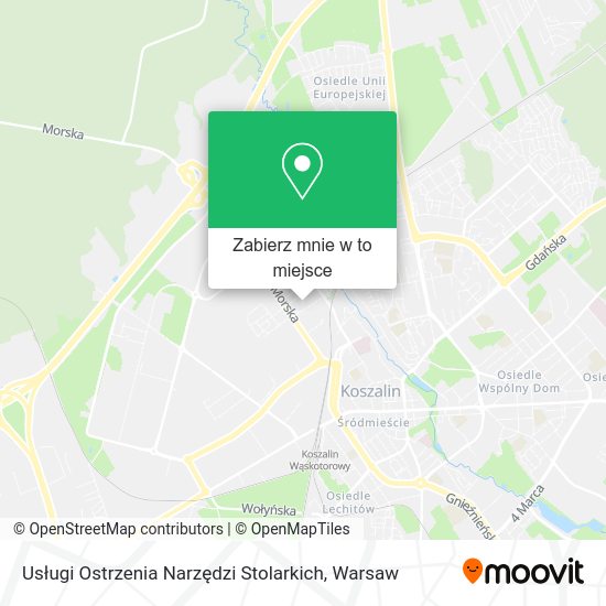 Mapa Usługi Ostrzenia Narzędzi Stolarkich