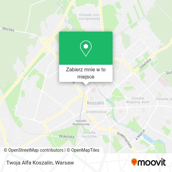 Mapa Twoja Alfa Koszalin